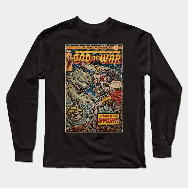 Battle in the Aegean Sea! Comic book cover fan art Long Sleeve T-Shirt by MarkScicluna